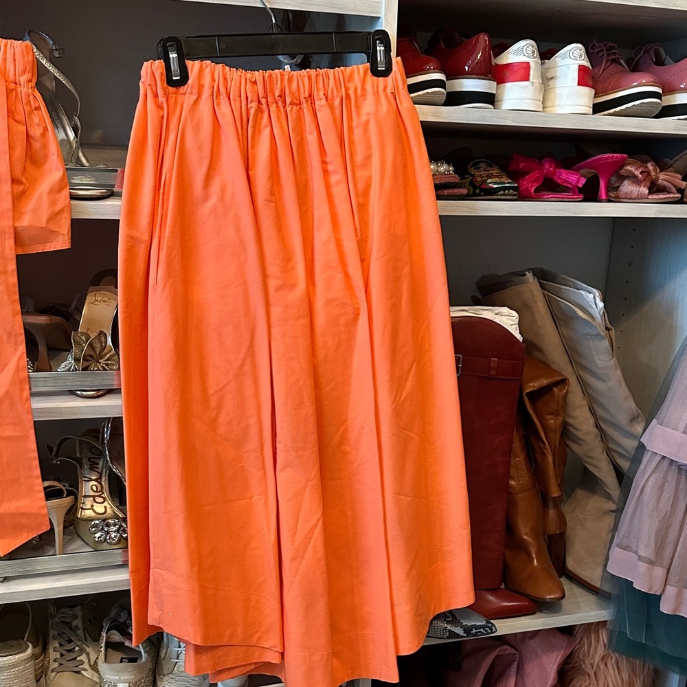 Free People Vibrant Orange Midi Skirt Set - Picture 3 of 5